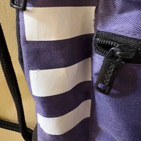 Adidas Purple & Black Drawstring Backpack - Picture 2 of 13